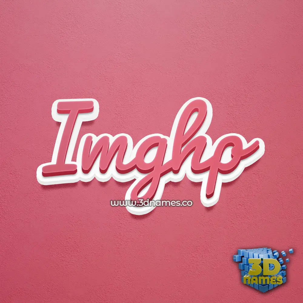imghp in Red Scribble style - 3D name wallpaper