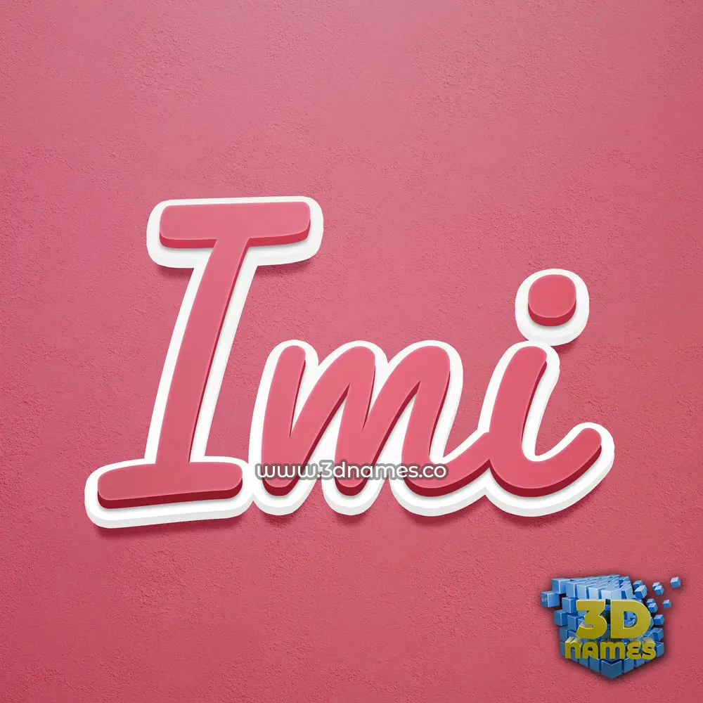 imi in Red Scribble style - 3D name wallpaper