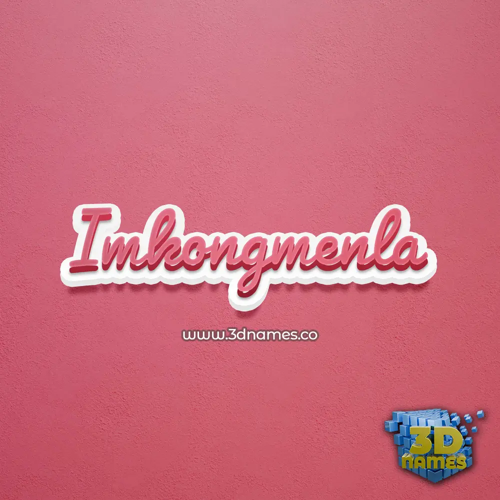 imkongmenla in Red Scribble style - 3D name wallpaper