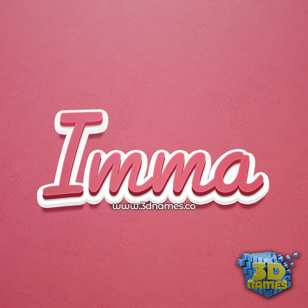 imma in Red Scribble style - 3D name wallpaper