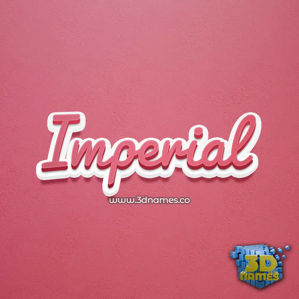imperial in Red Scribble style - 3D name wallpaper