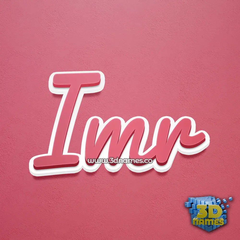 imr in Red Scribble style - 3D name wallpaper