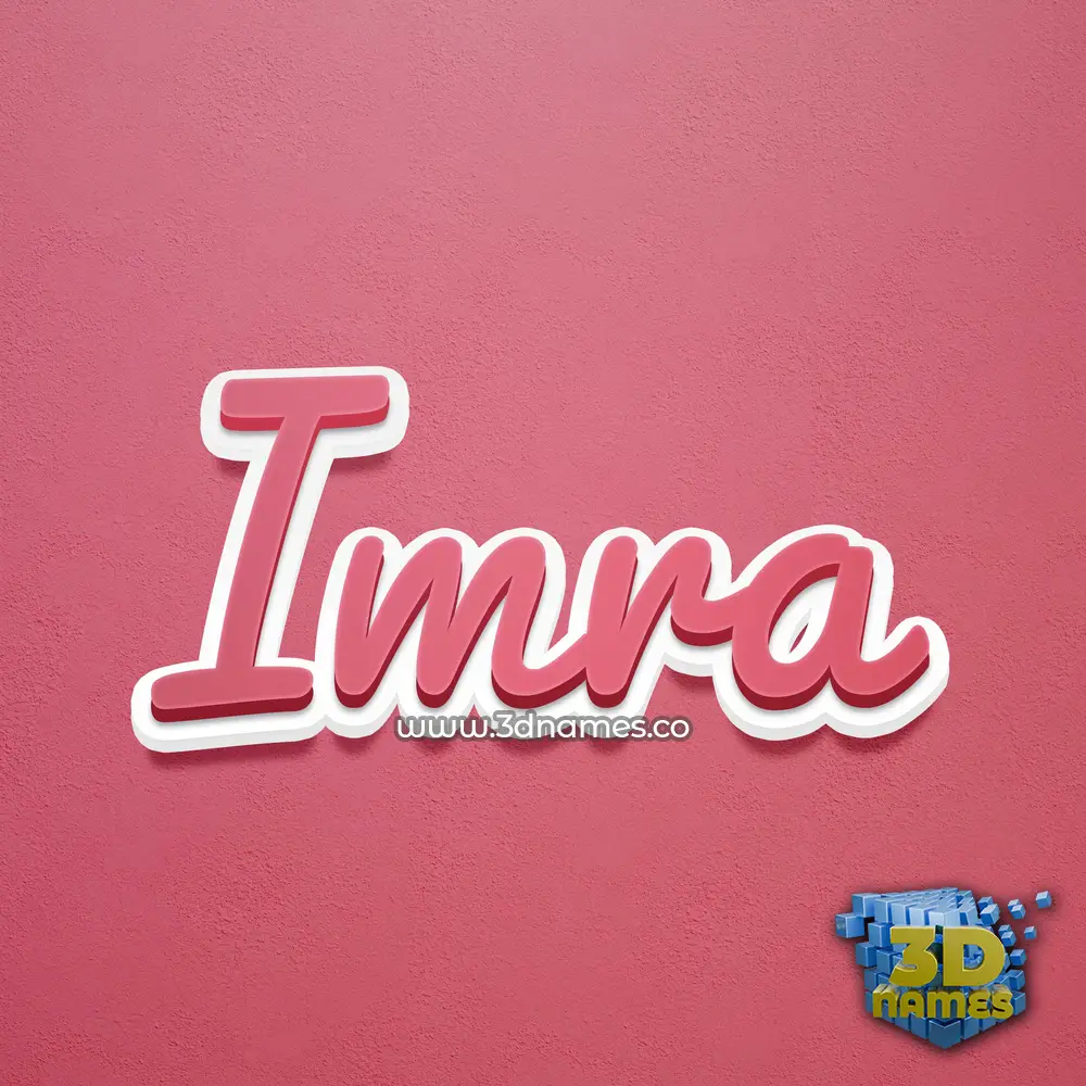 imra in Red Scribble style - 3D name wallpaper
