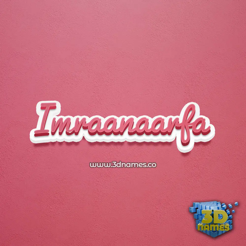 imraanaarfa in Red Scribble style - 3D name wallpaper