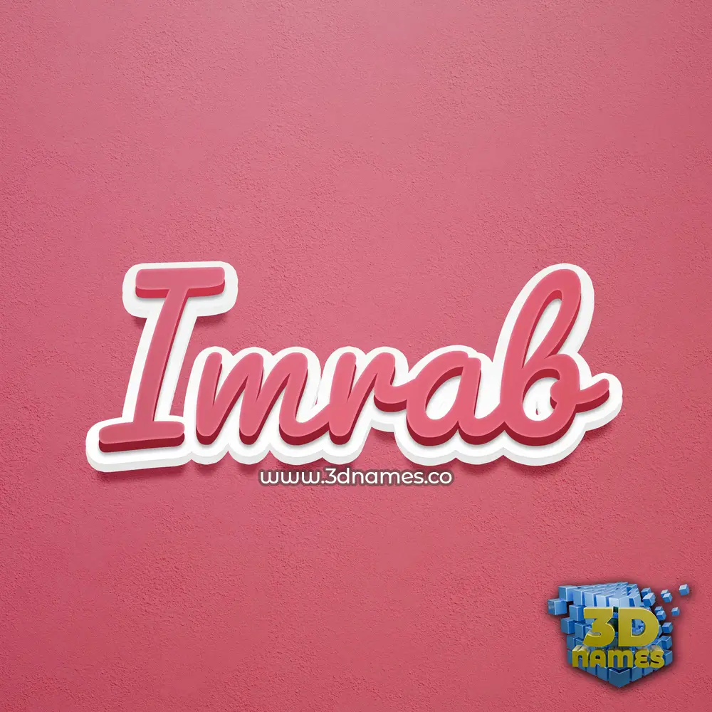 imrab in Red Scribble style - 3D name wallpaper