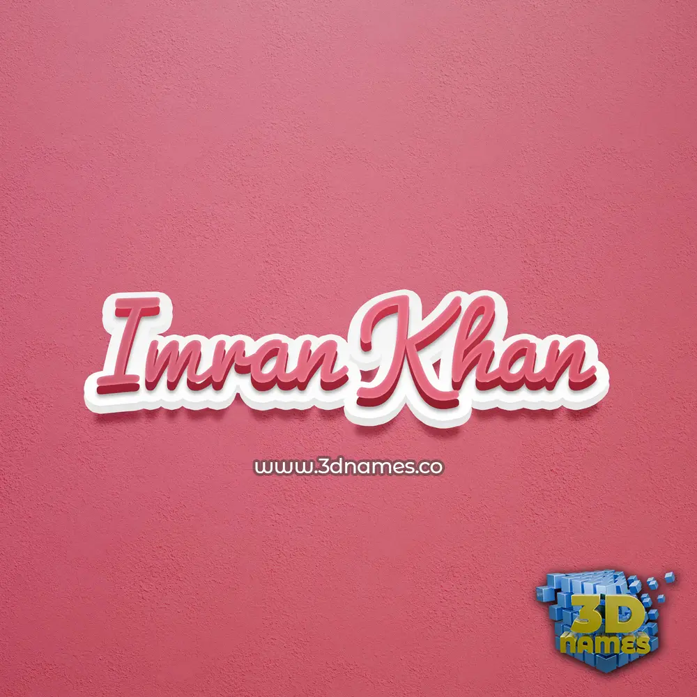 imran khan in Red Scribble style - 3D name wallpaper