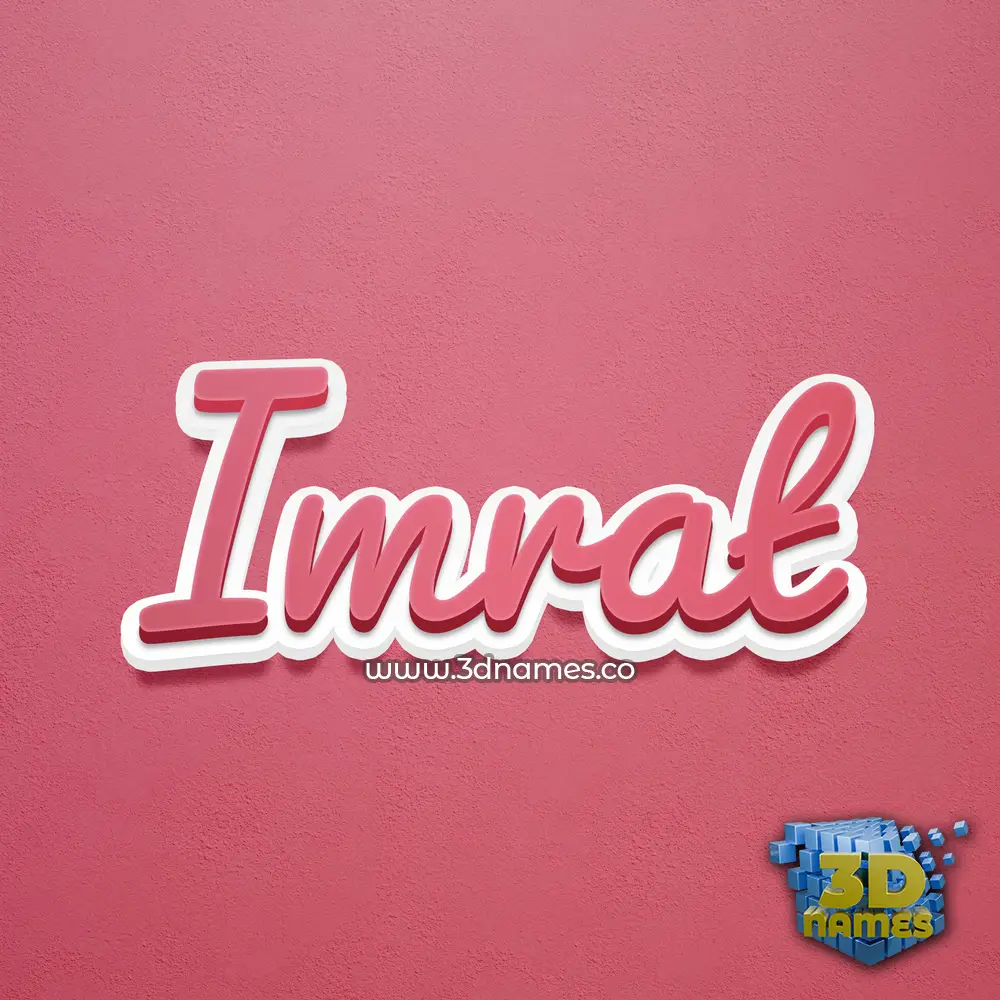 imrat in Red Scribble style - 3D name wallpaper