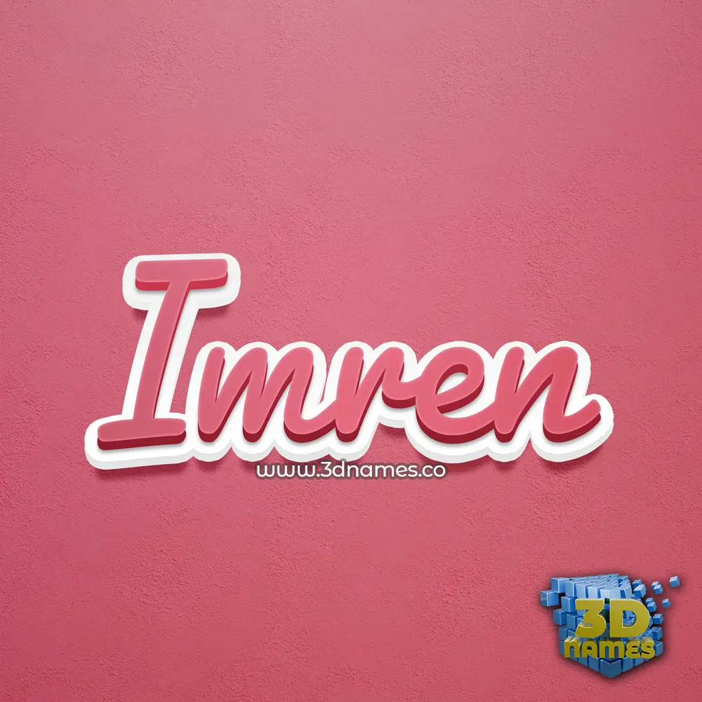 imren in Red Scribble style - 3D name wallpaper