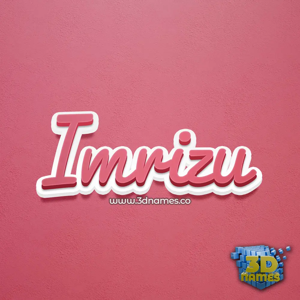 imrizu in Red Scribble style - 3D name wallpaper