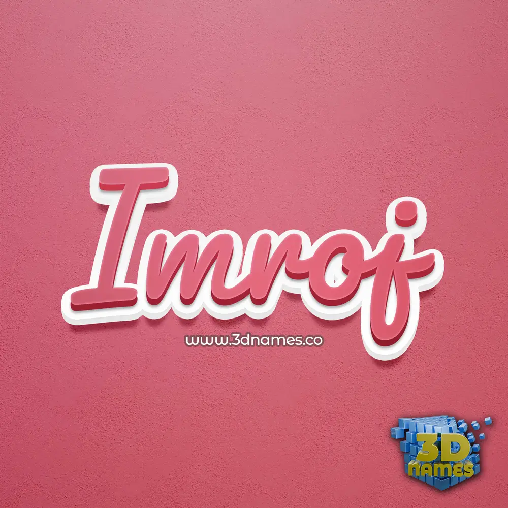 imroj in Red Scribble style - 3D name wallpaper