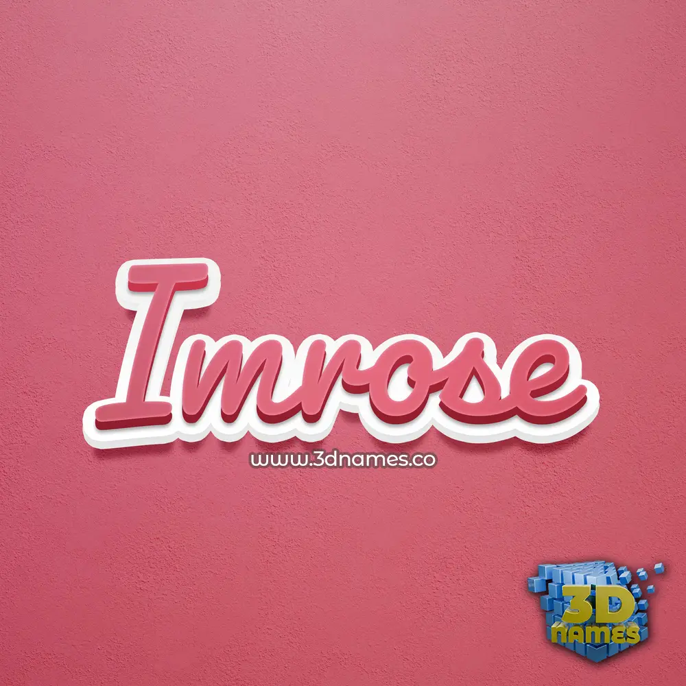 imrose in Red Scribble style - 3D name wallpaper