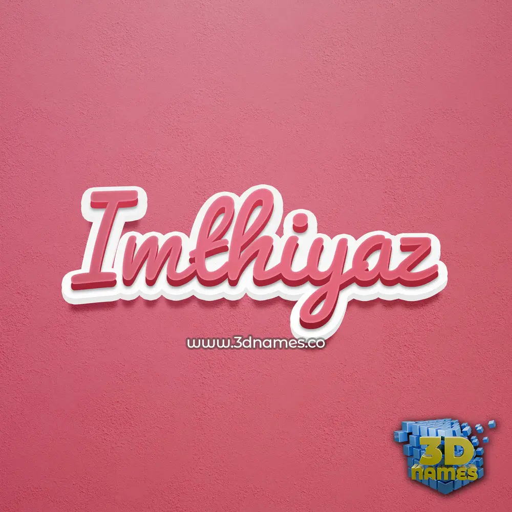 imthiyaz in Red Scribble style - 3D name wallpaper