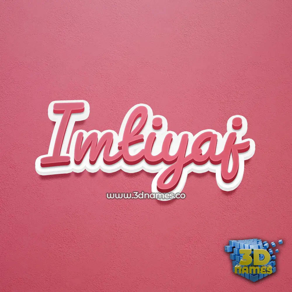 imtiyaj in Red Scribble style - 3D name wallpaper