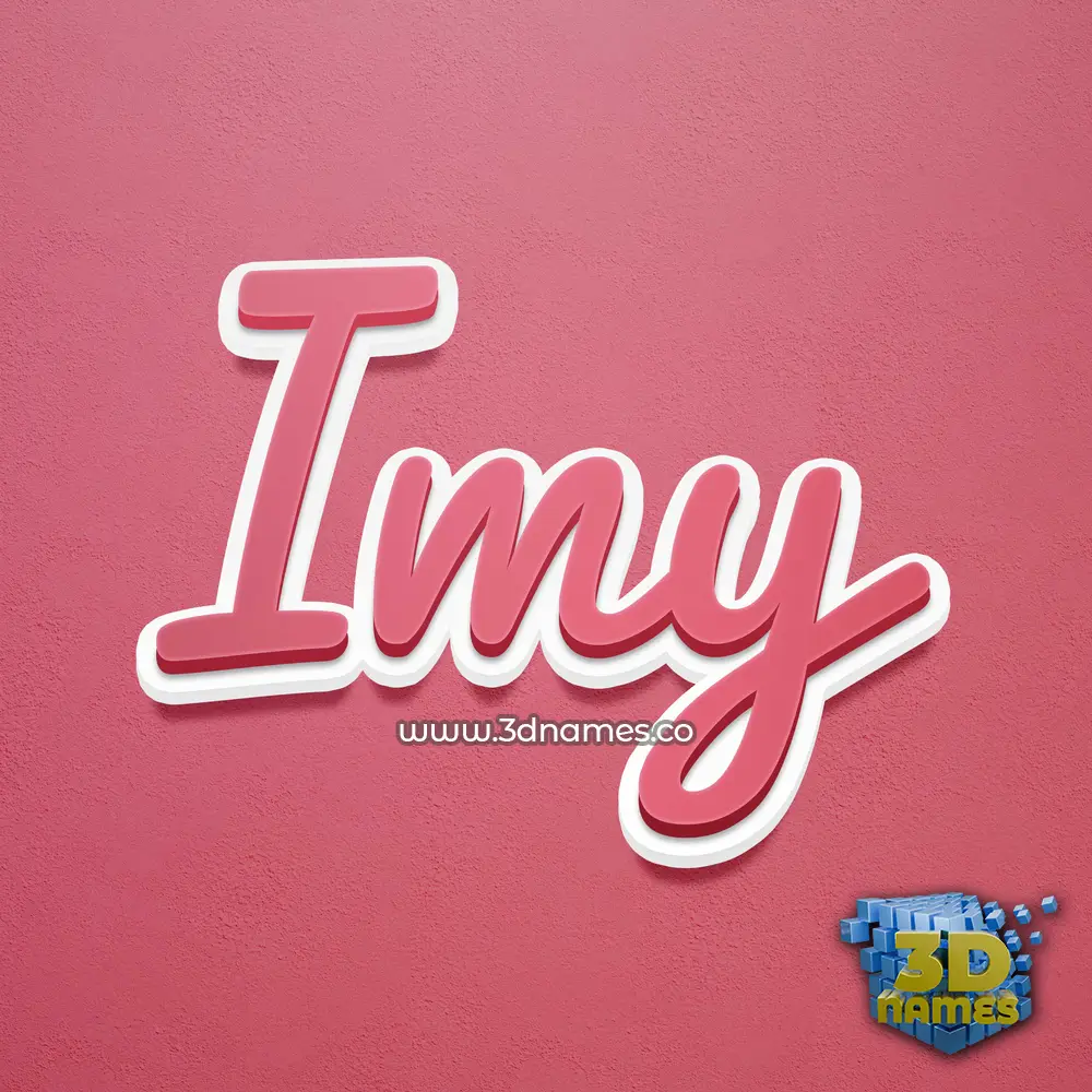 imy in Red Scribble style - 3D name wallpaper