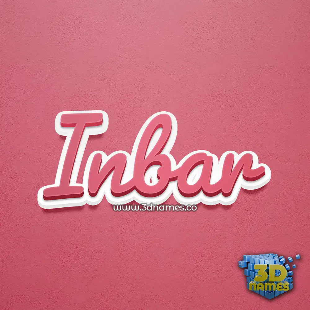 inbar in Red Scribble style - 3D name wallpaper