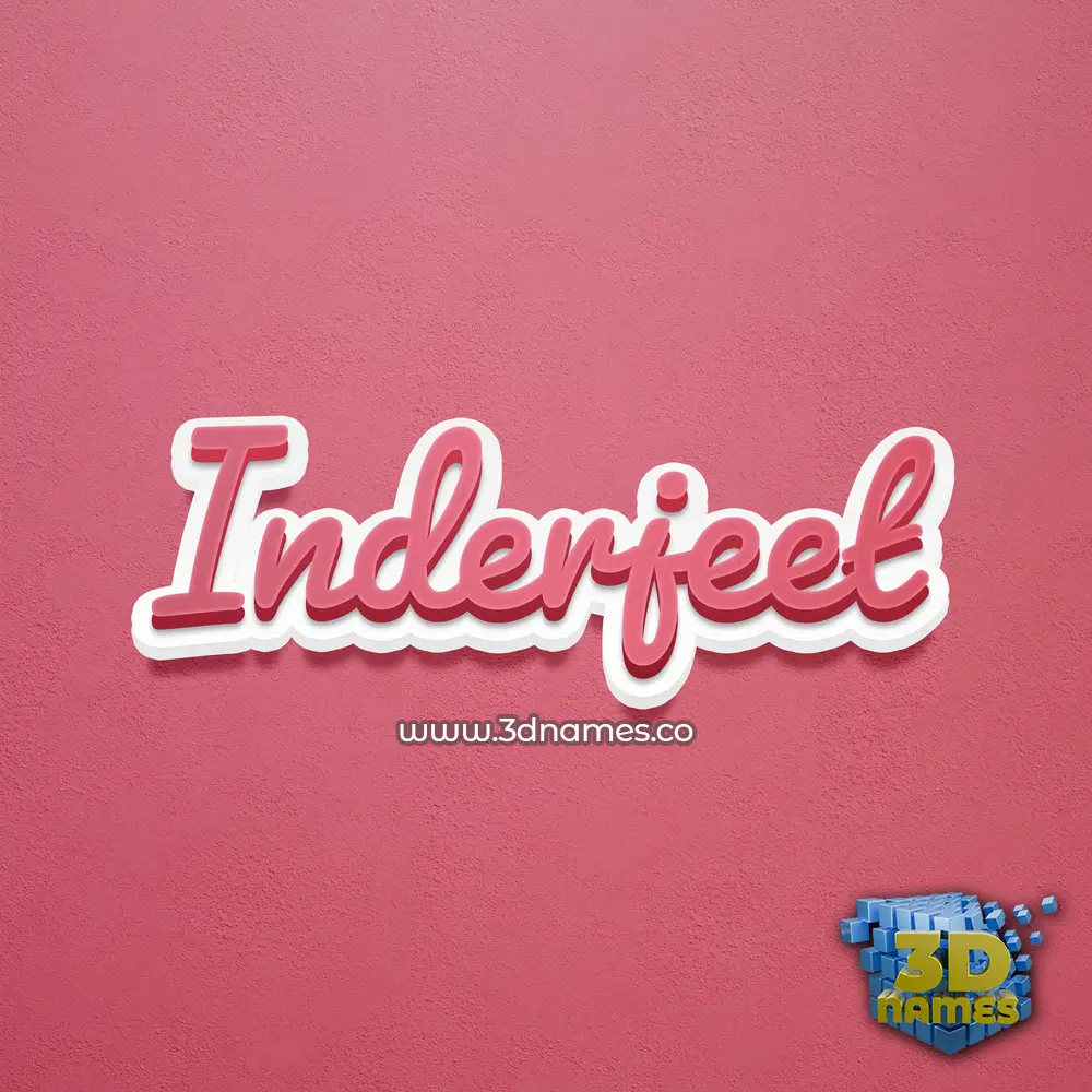 inderjeet in Red Scribble style - 3D name wallpaper