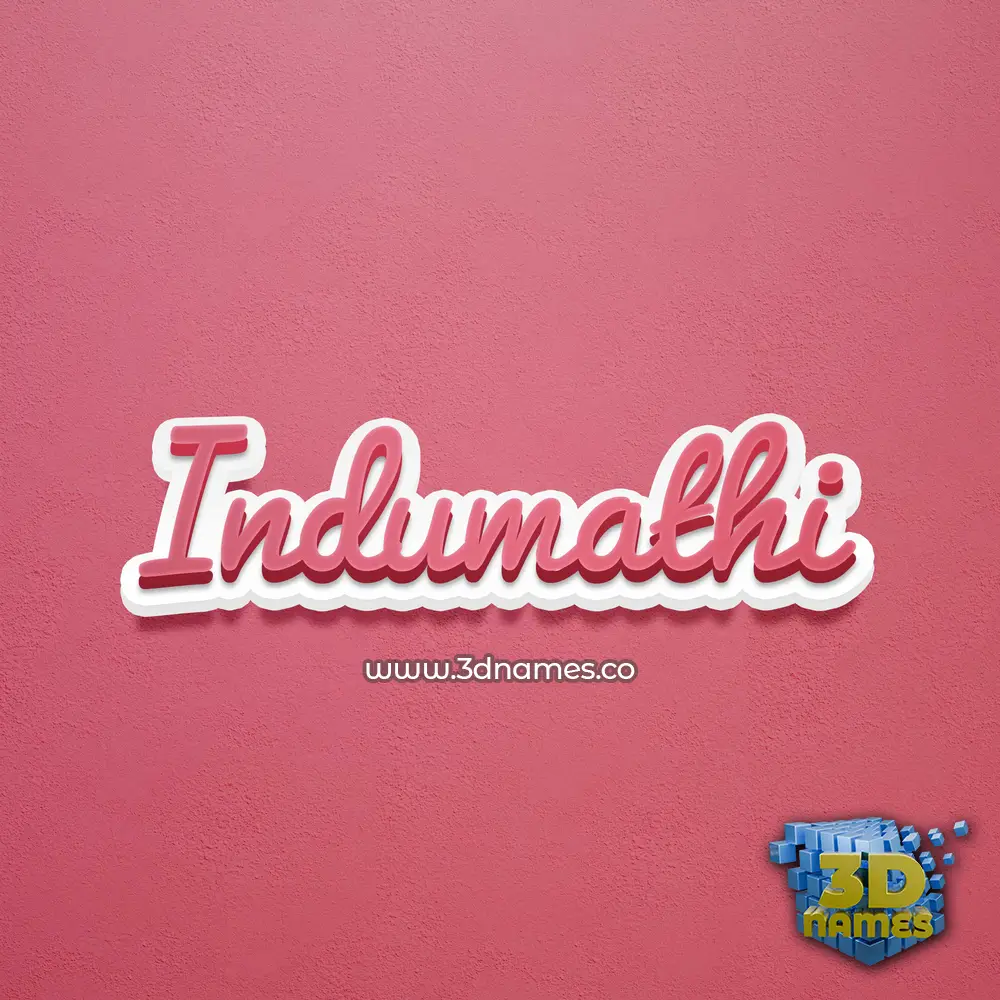 indumathi in Red Scribble style - 3D name wallpaper