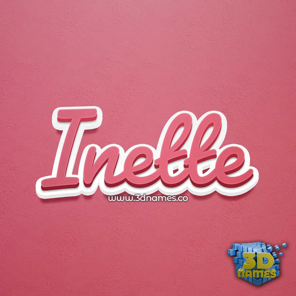 inette in Red Scribble style - 3D name wallpaper