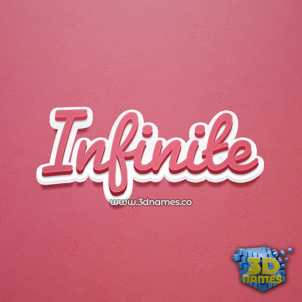 infinite in Red Scribble style - 3D name wallpaper