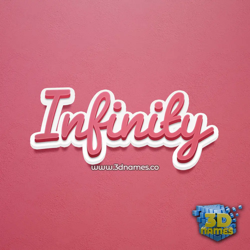 infinity in Red Scribble style - 3D name wallpaper