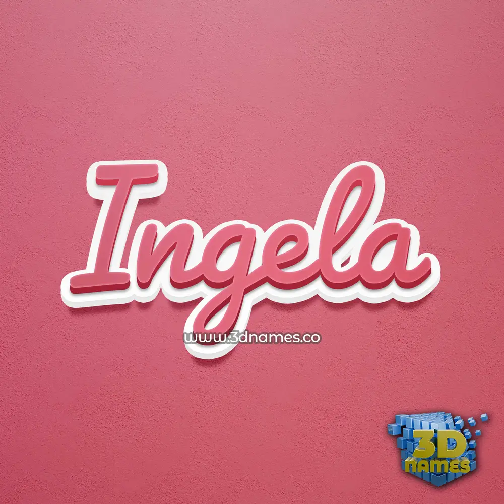 ingela in Red Scribble style - 3D name wallpaper