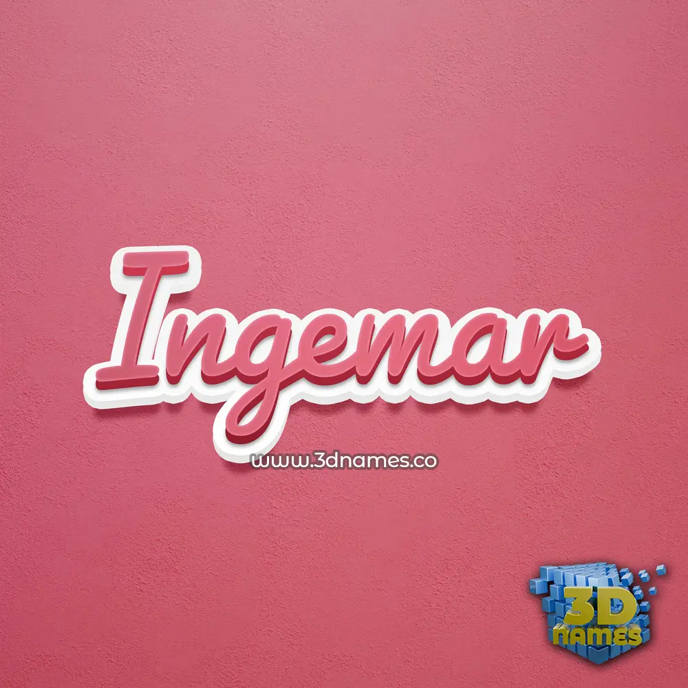 ingemar in Red Scribble style - 3D name wallpaper