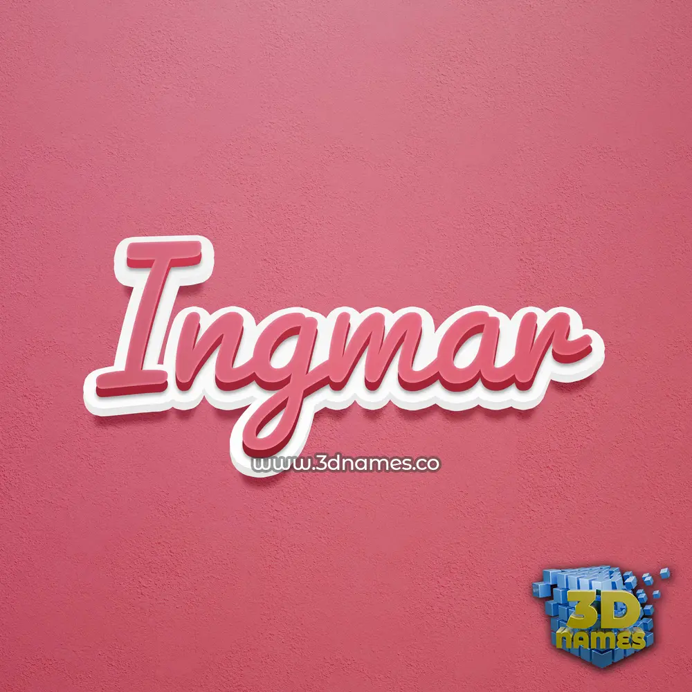 ingmar in Red Scribble style - 3D name wallpaper