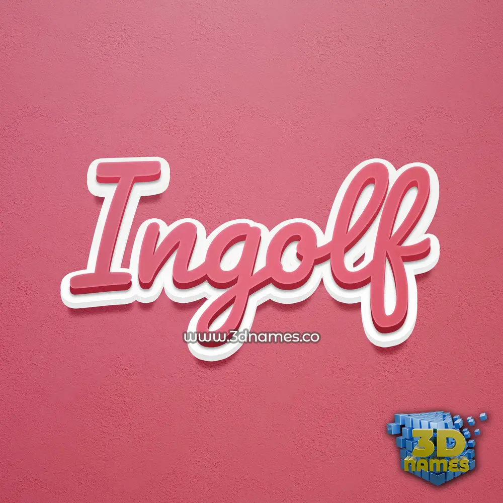 ingolf in Red Scribble style - 3D name wallpaper
