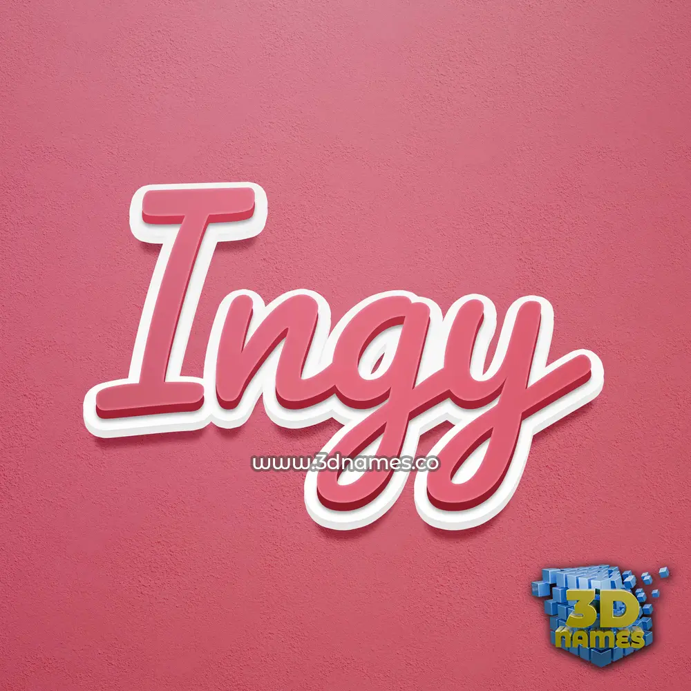 ingy in Red Scribble style - 3D name wallpaper