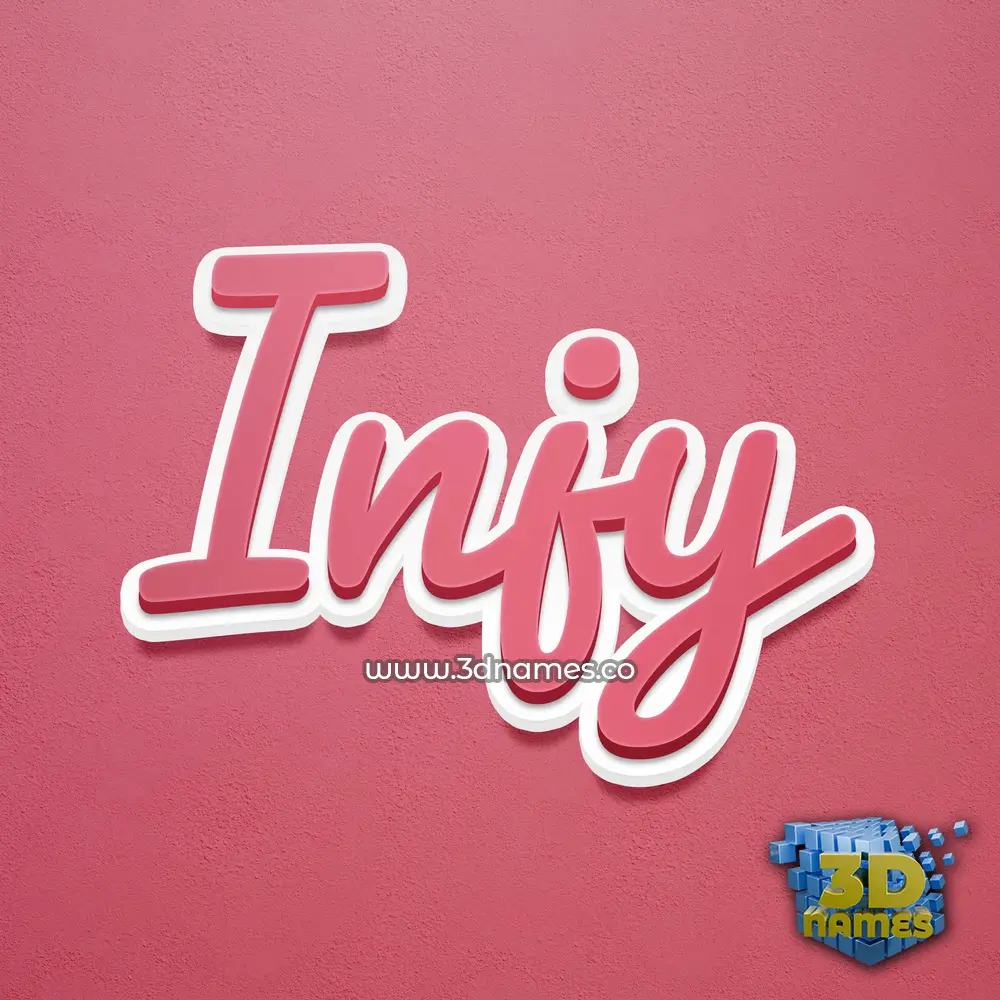 injy in Red Scribble style - 3D name wallpaper