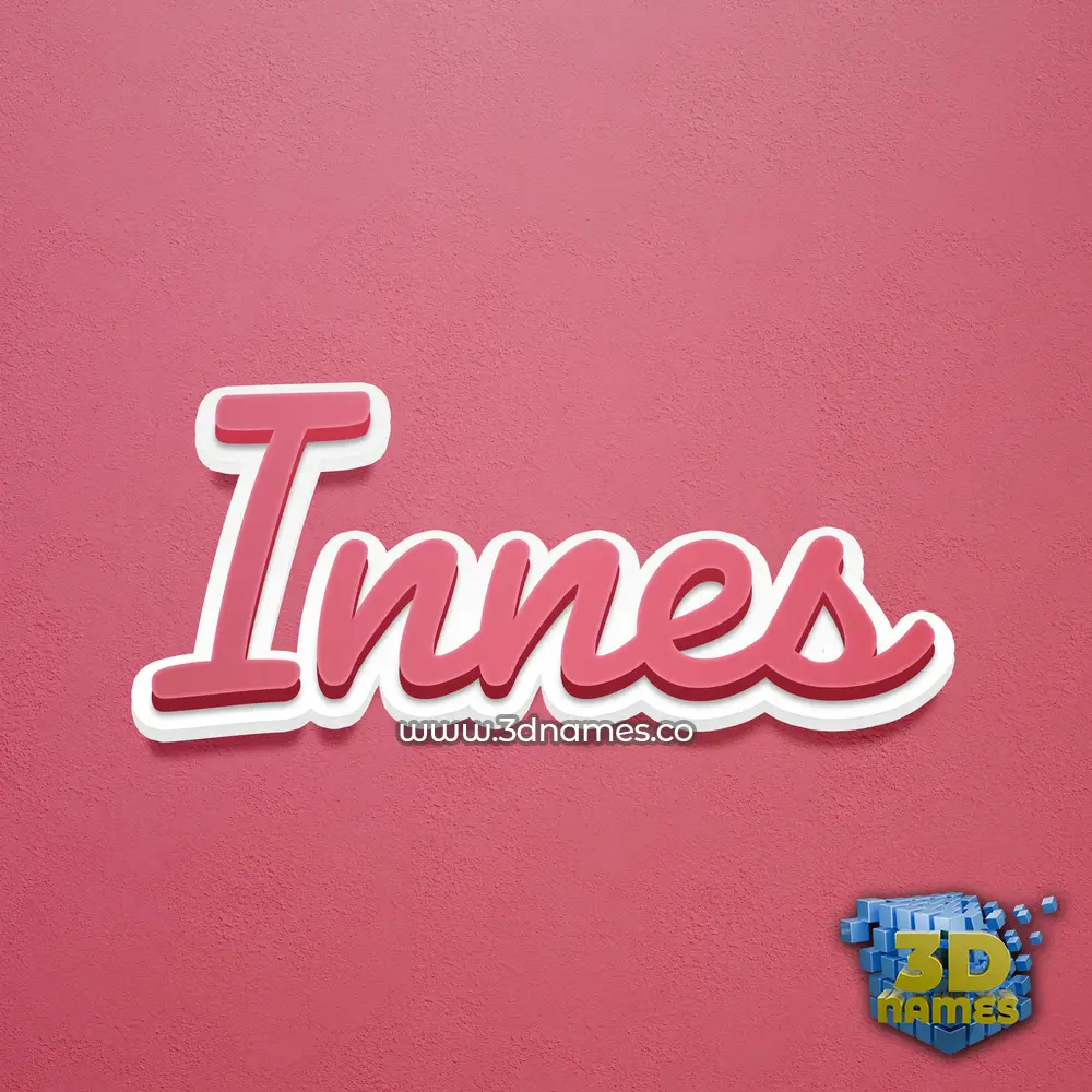 innes in Red Scribble style - 3D name wallpaper