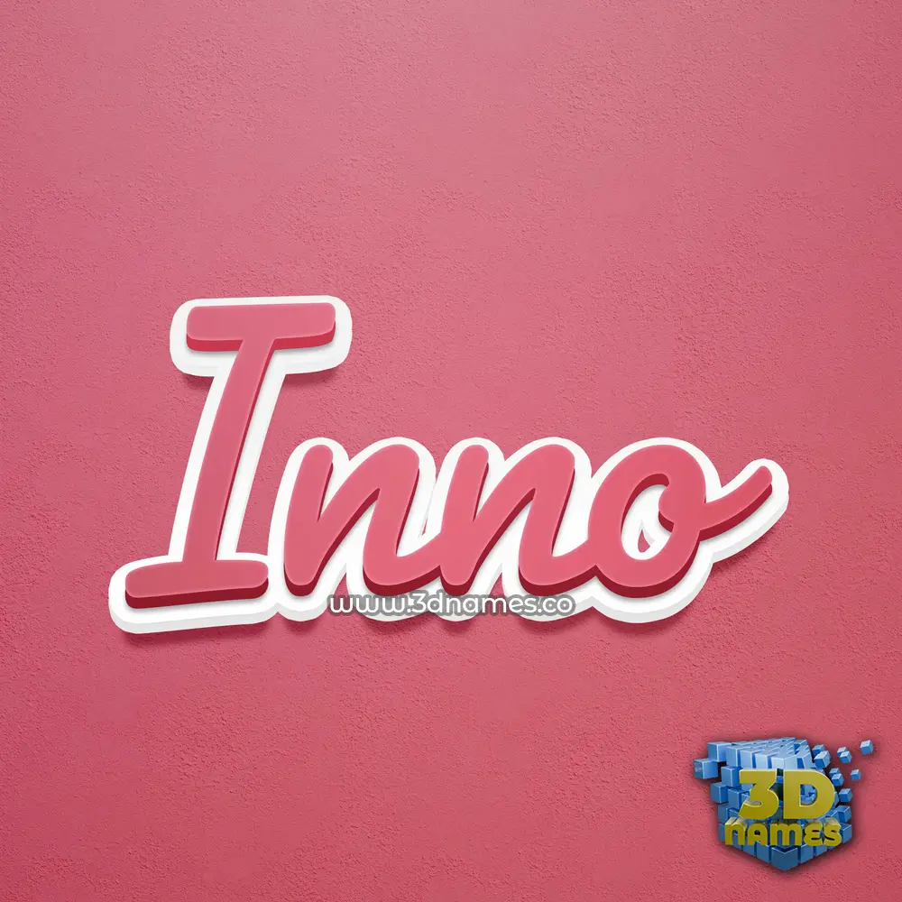 inno in Red Scribble style - 3D name wallpaper