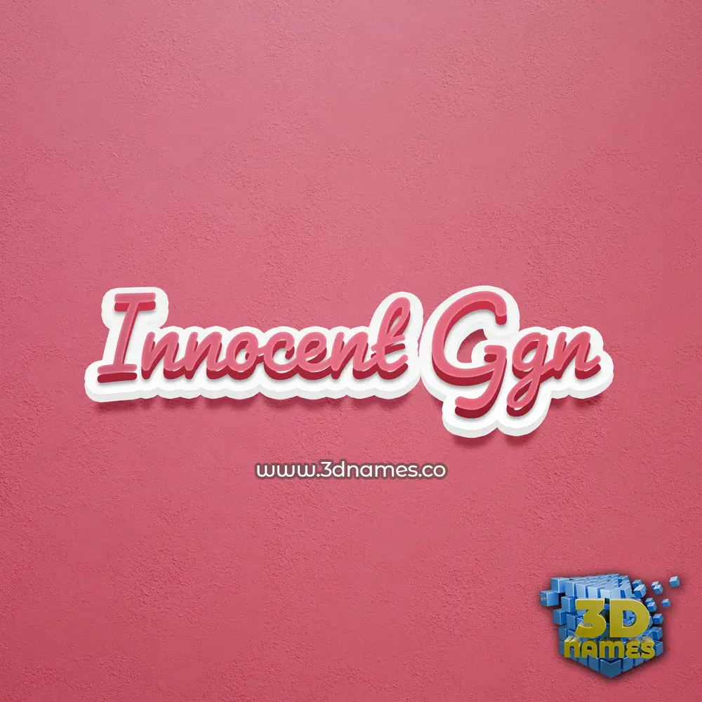 innocent ggn in Red Scribble style - 3D name wallpaper