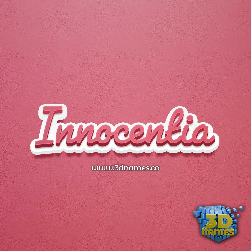 innocentia in Red Scribble style - 3D name wallpaper