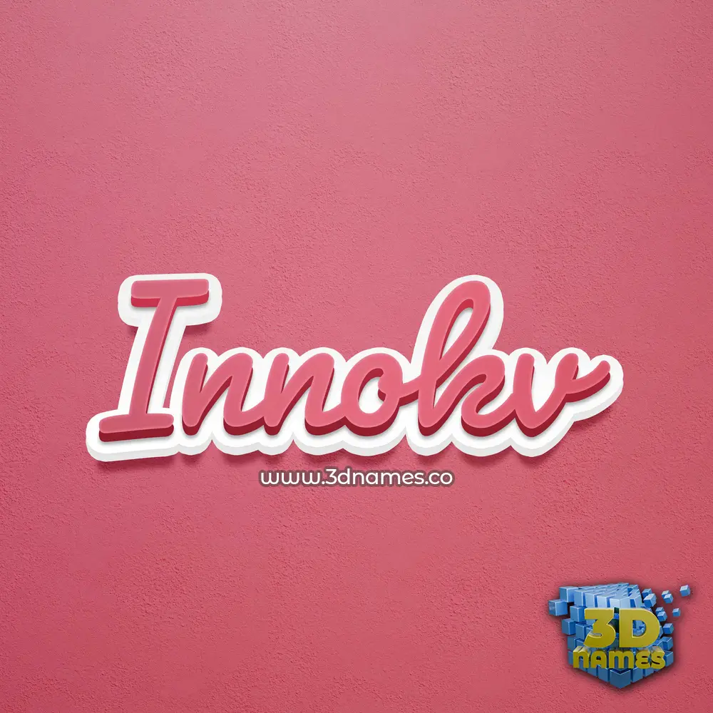 innokv in Red Scribble style - 3D name wallpaper