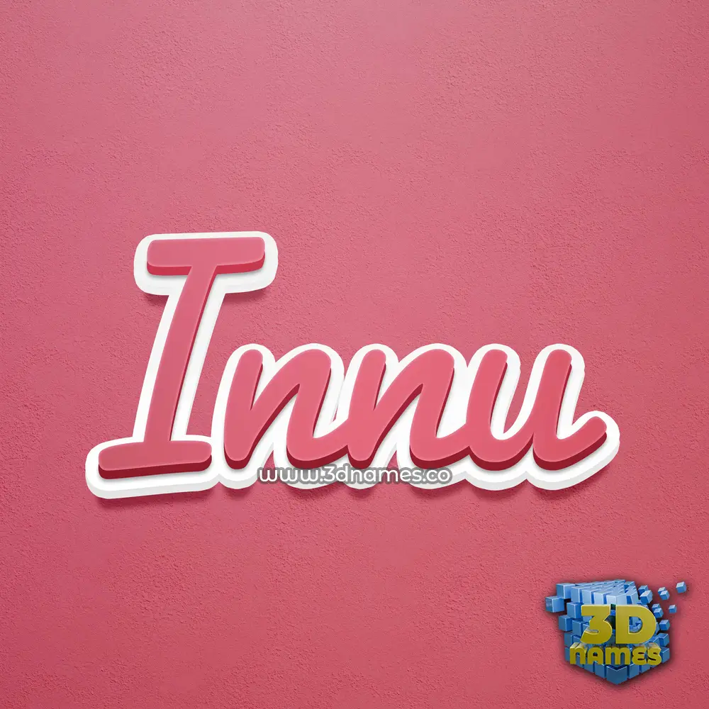 innu in Red Scribble style - 3D name wallpaper