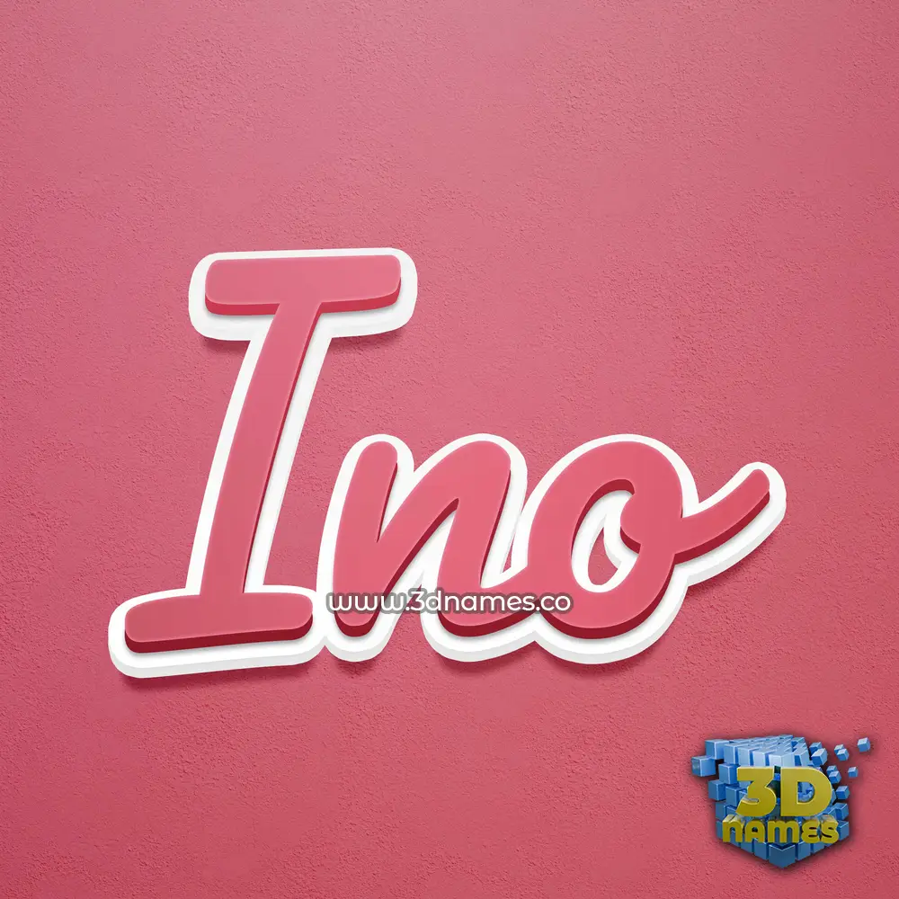 ino in Red Scribble style - 3D name wallpaper