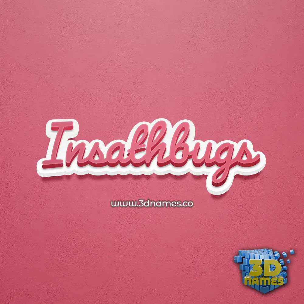 insathbugs in Red Scribble style - 3D name wallpaper
