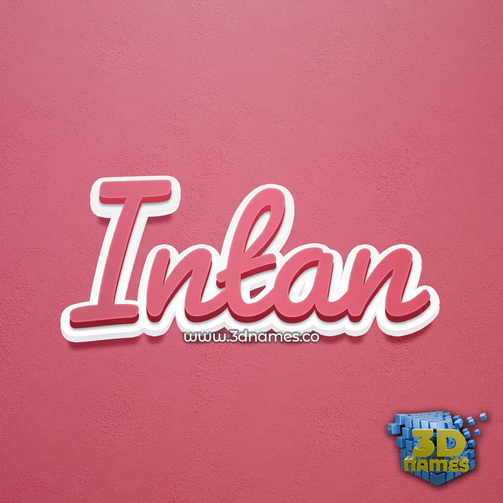 intan in Red Scribble style - 3D name wallpaper