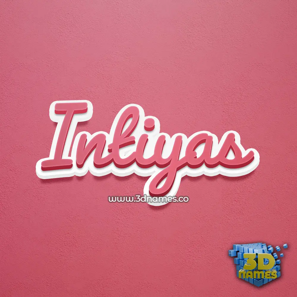 intiyas in Red Scribble style - 3D name wallpaper