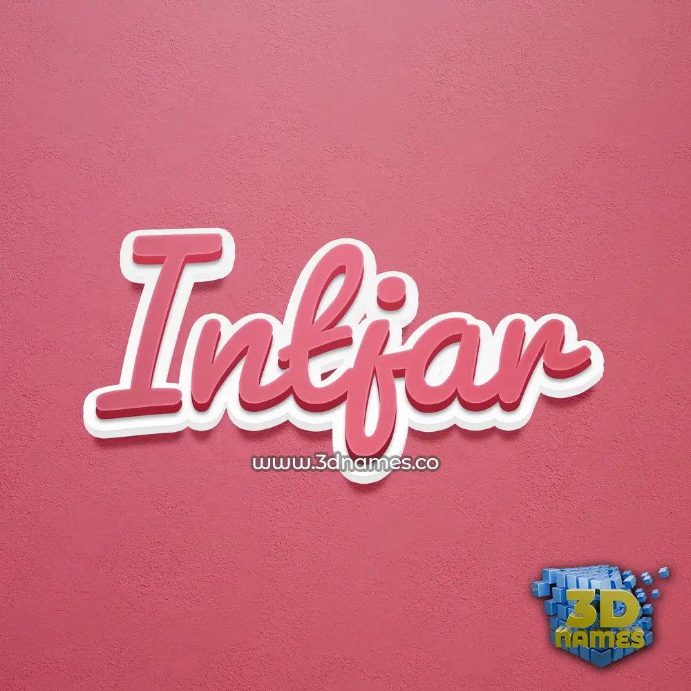 intjar in Red Scribble style - 3D name wallpaper