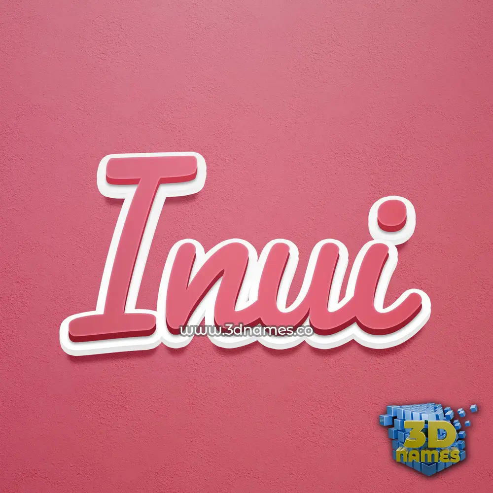 inui in Red Scribble style - 3D name wallpaper