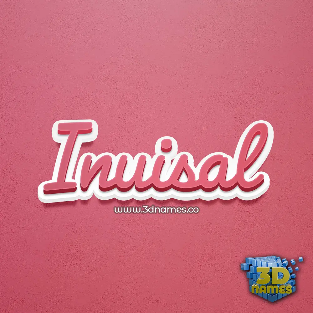 inuisal in Red Scribble style - 3D name wallpaper