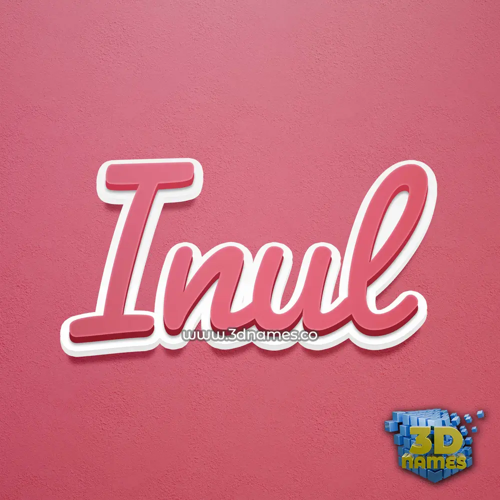 inul in Red Scribble style - 3D name wallpaper