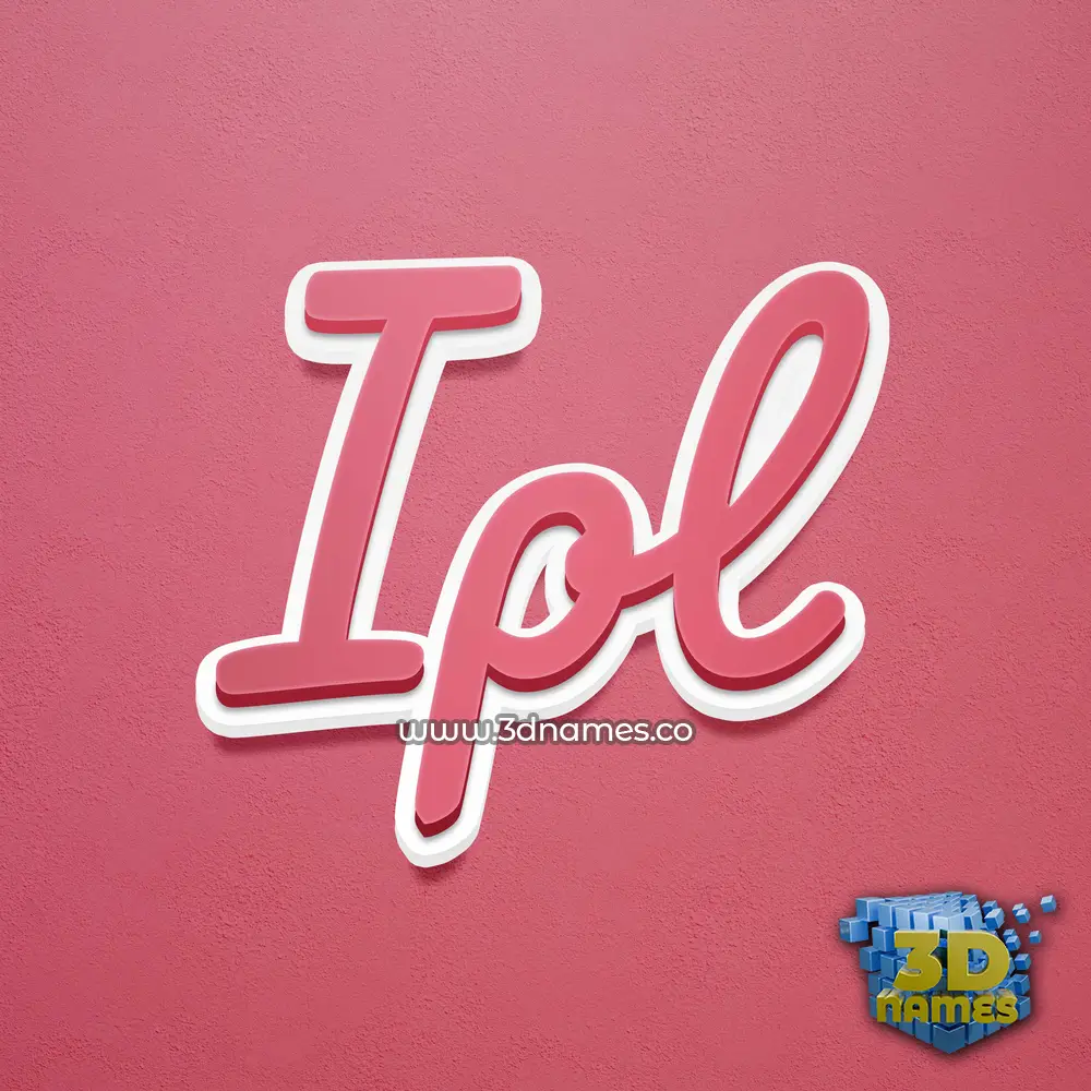 ipl in Red Scribble style - 3D name wallpaper