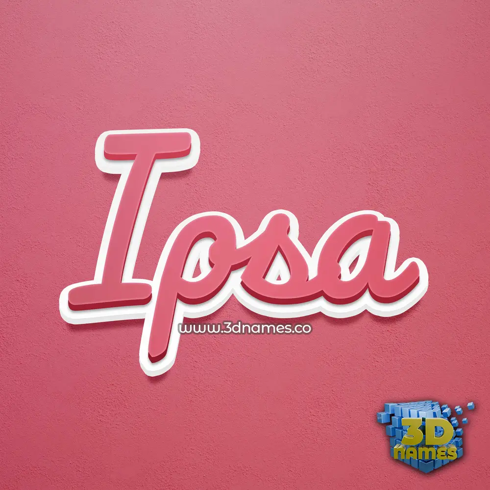 ipsa in Red Scribble style - 3D name wallpaper