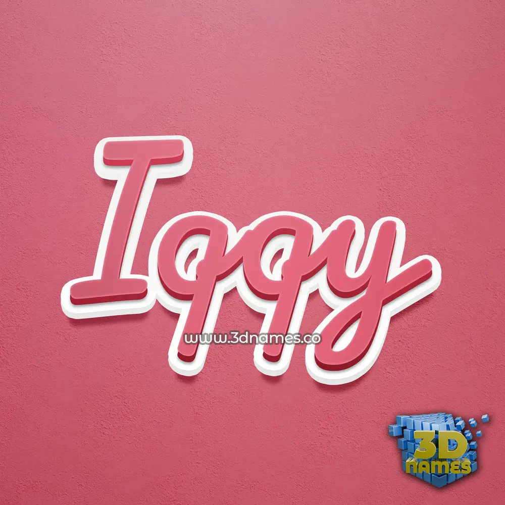 iqqy in Red Scribble style - 3D name wallpaper