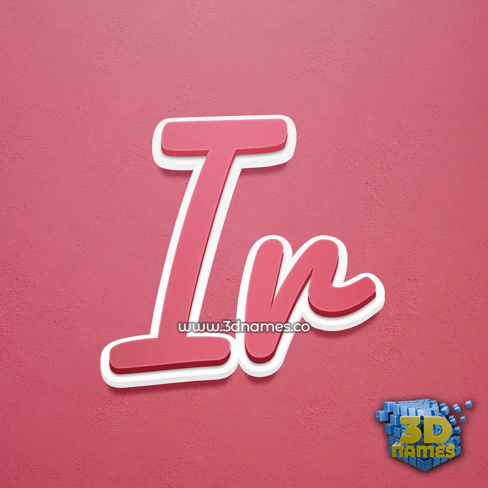 ir in Red Scribble style - 3D name wallpaper