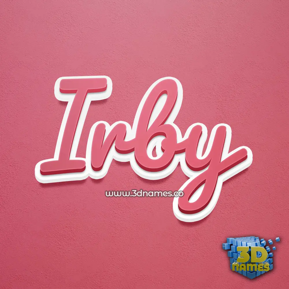 irby in Red Scribble style - 3D name wallpaper