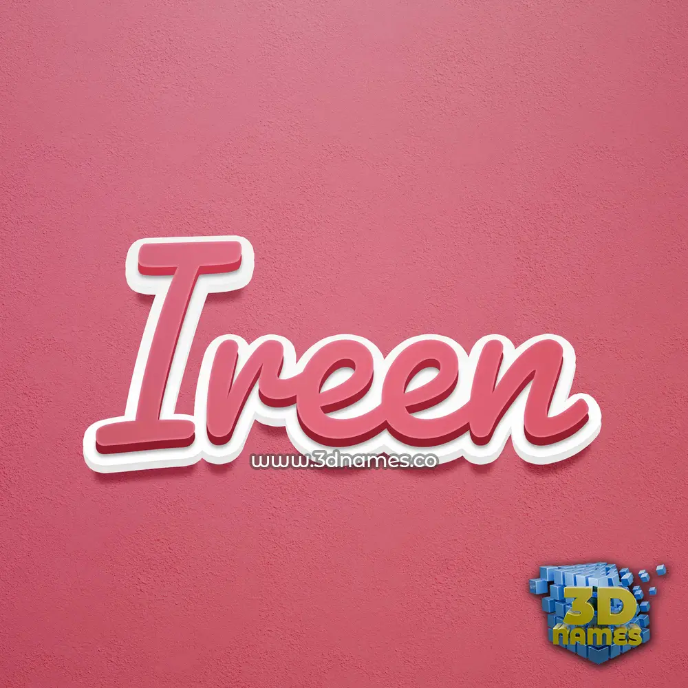 ireen in Red Scribble style - 3D name wallpaper